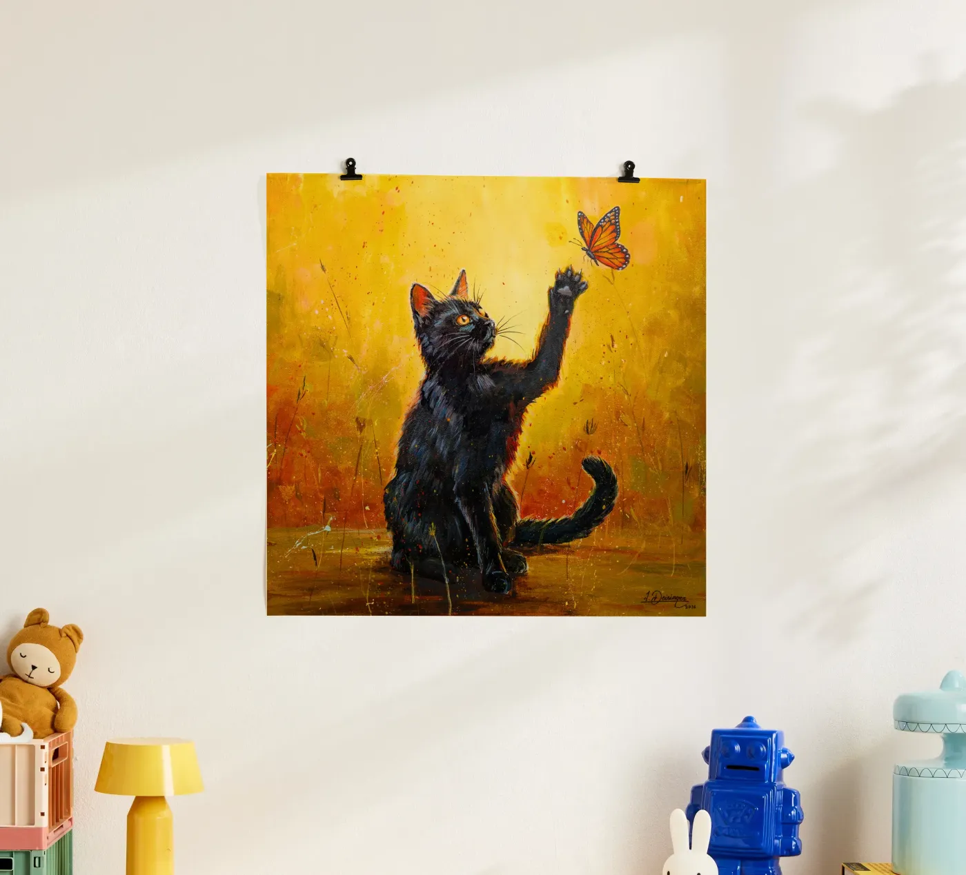 Luna and the Butterfly Poster von Stillwild Studio