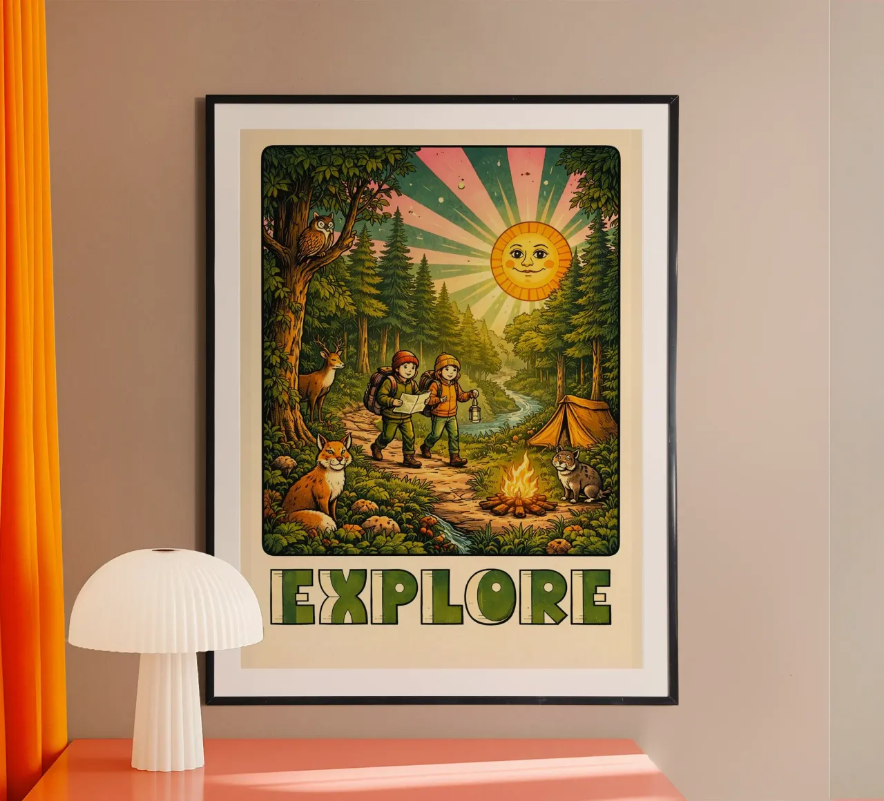 EXPLORING THE FOREST poster by The Little Animals Club