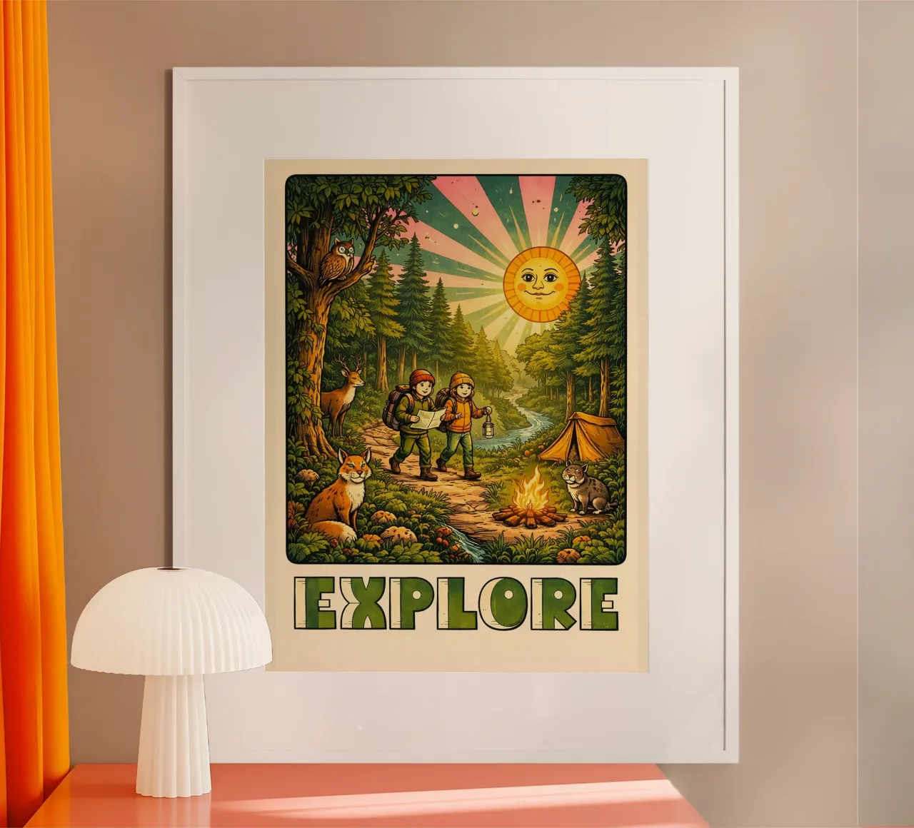EXPLORING THE FOREST poster by The Little Animals Club
