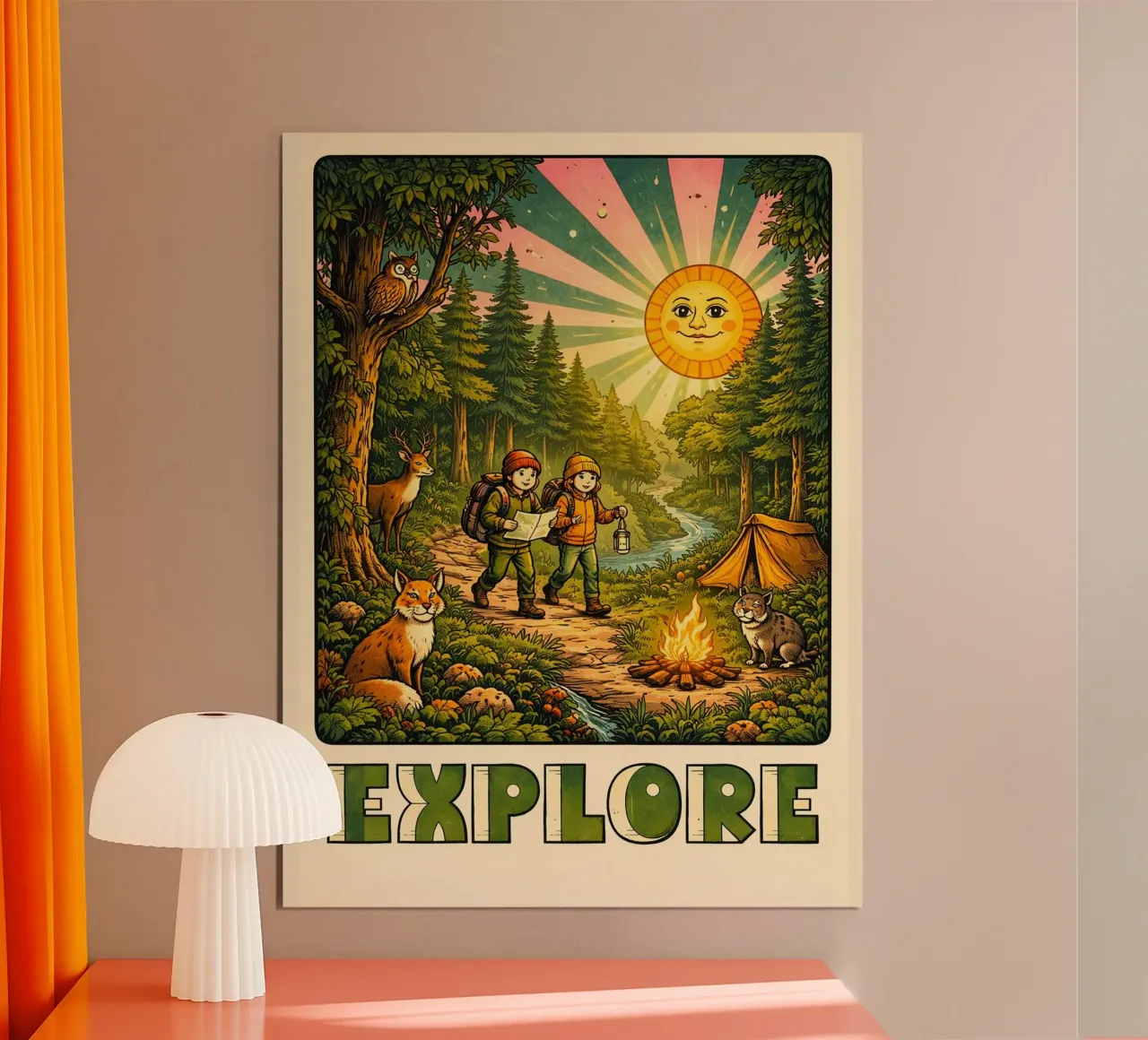 EXPLORING THE FOREST poster by The Little Animals Club