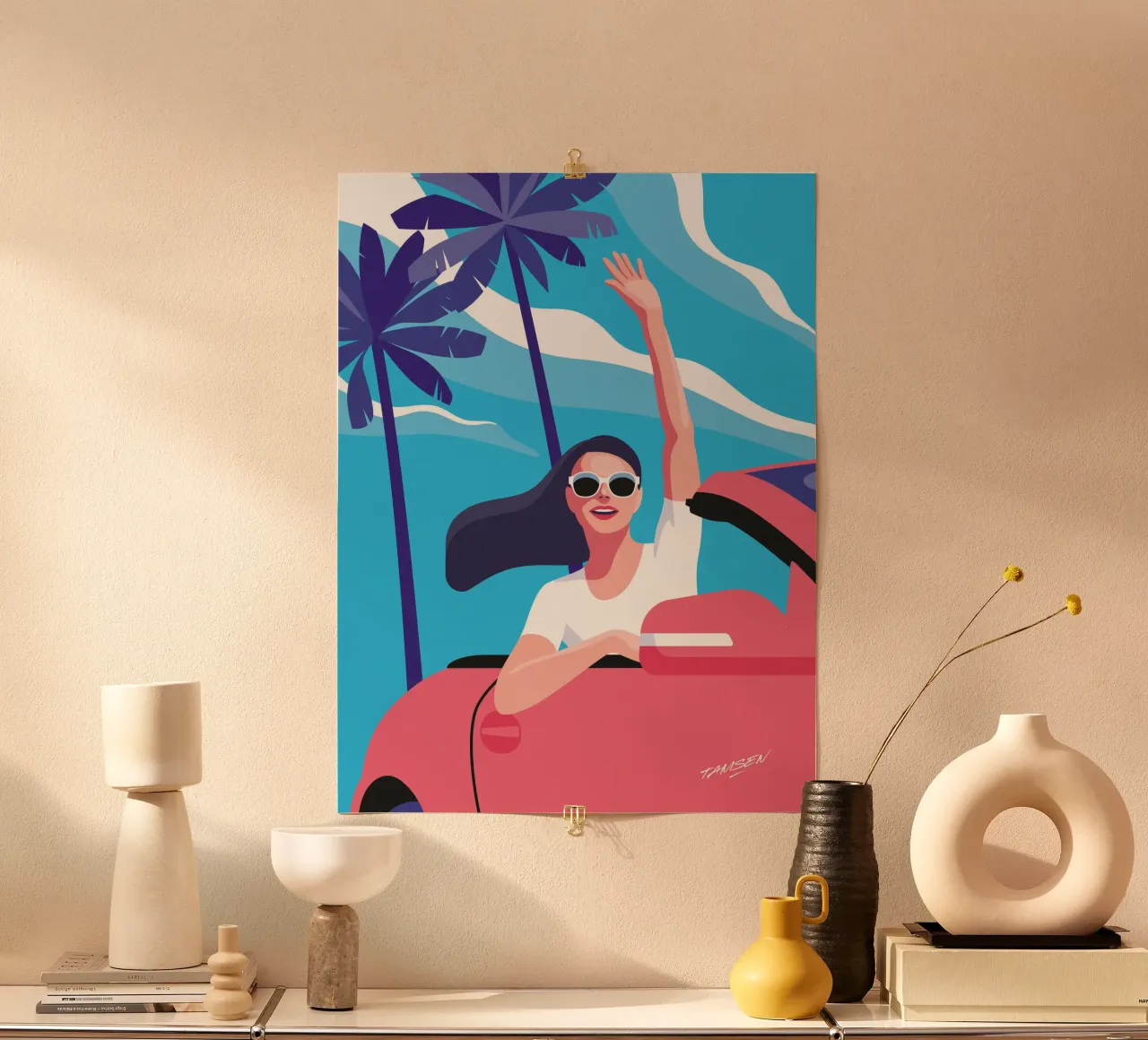 Let's go! poster by Tamsen Design