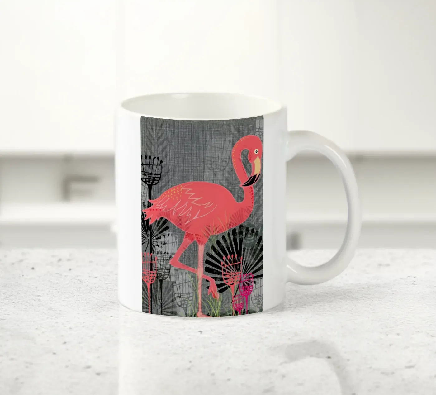 Flamingo ceramic mug by Rocket68