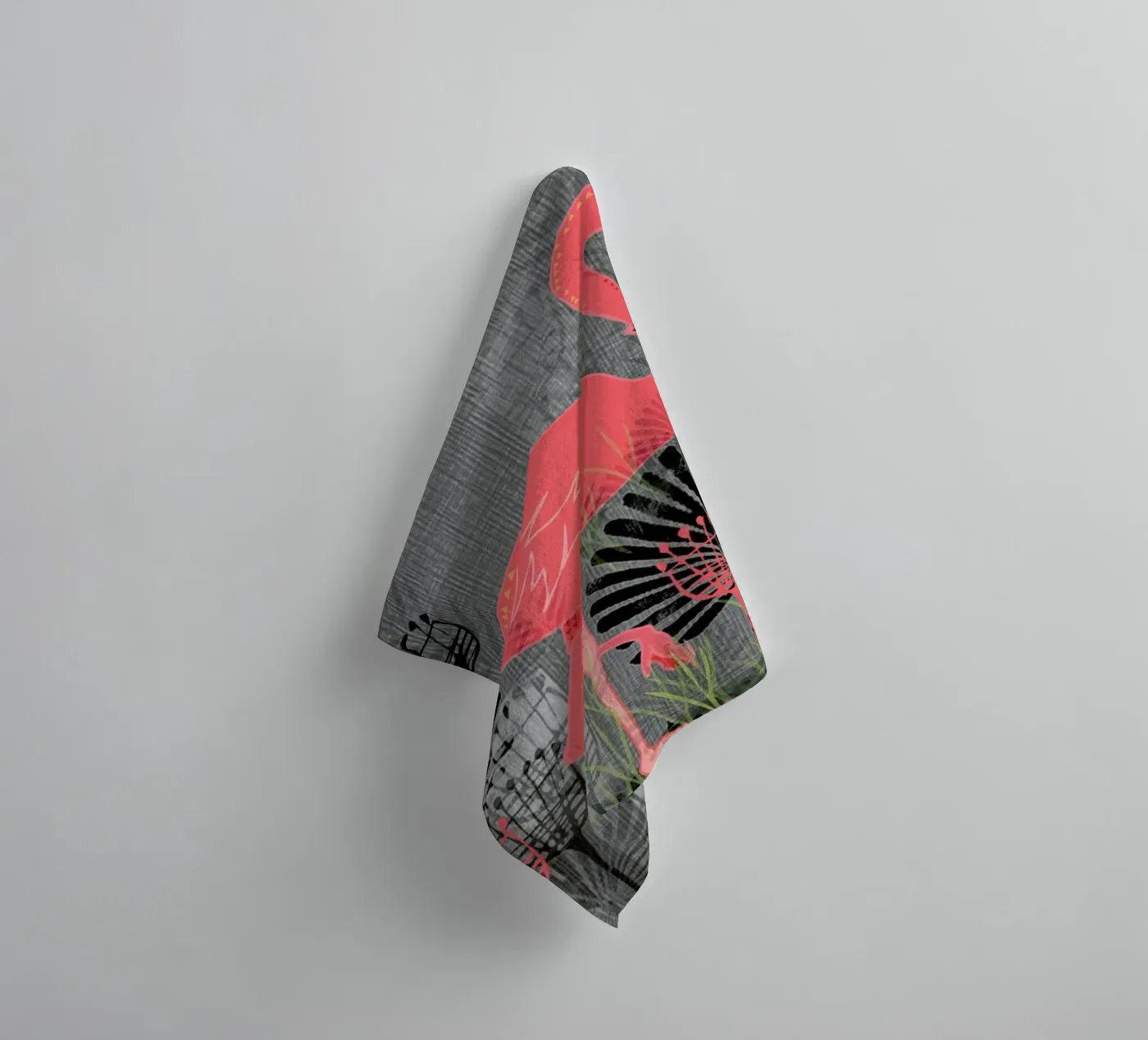 Flamingo towel by Rocket68