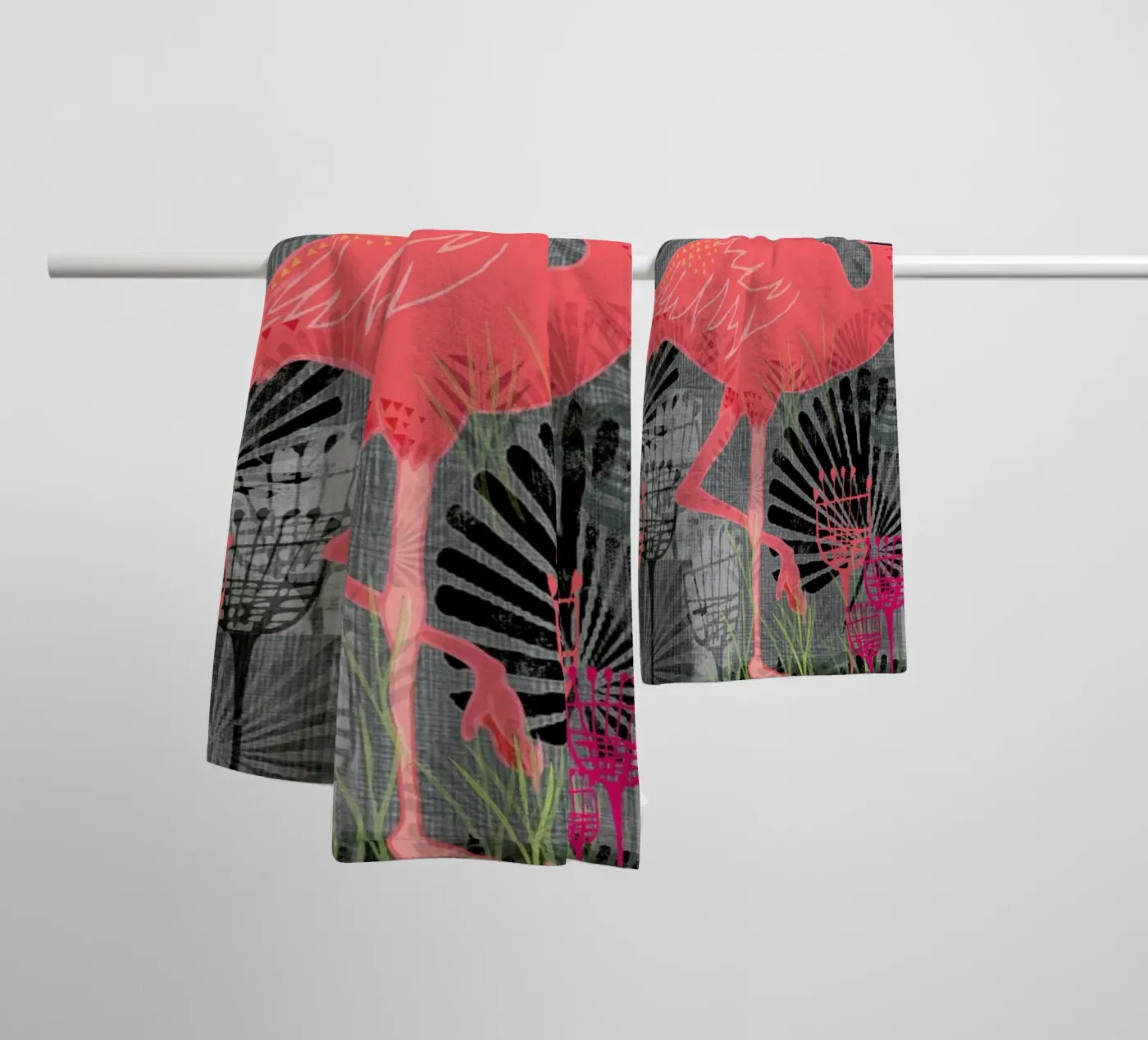 Flamingo towel by Rocket68