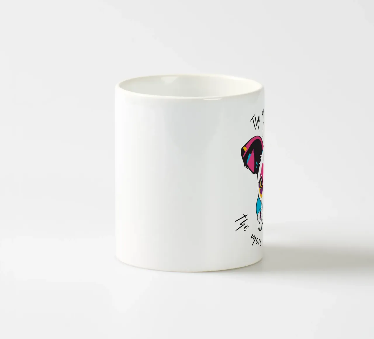 Più persone incontro e più mi piace il mio cane tazza in ceramica da xotiko