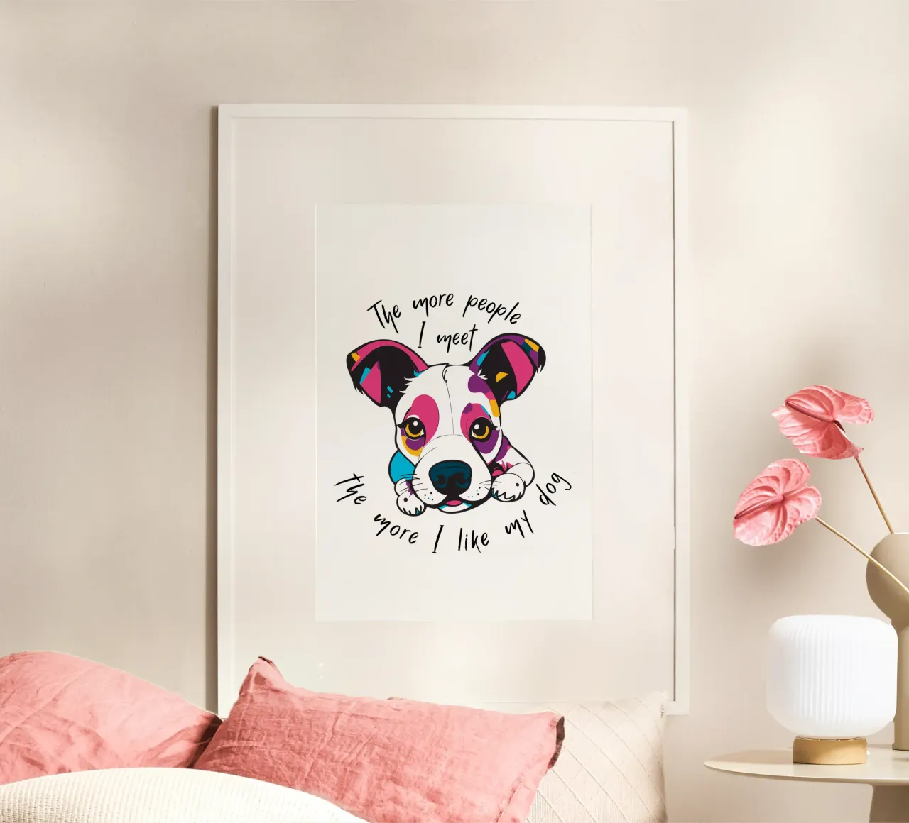 Più persone incontro e più mi piace il mio cane carta hahnemühle da xotiko
