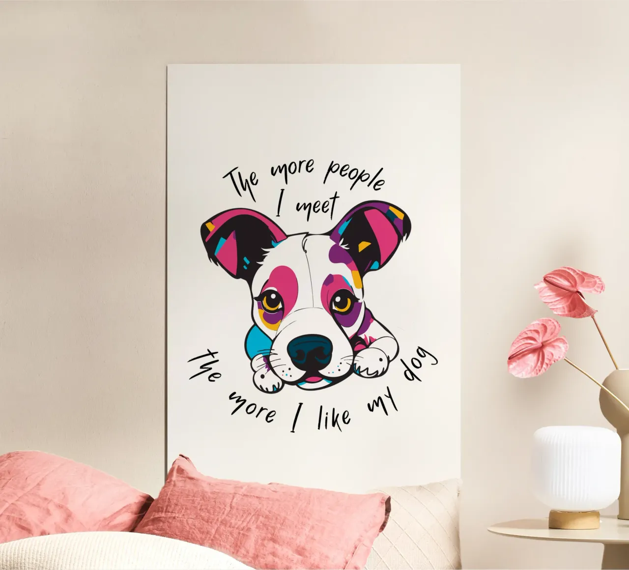 Più persone incontro e più mi piace il mio cane carta hahnemühle da xotiko