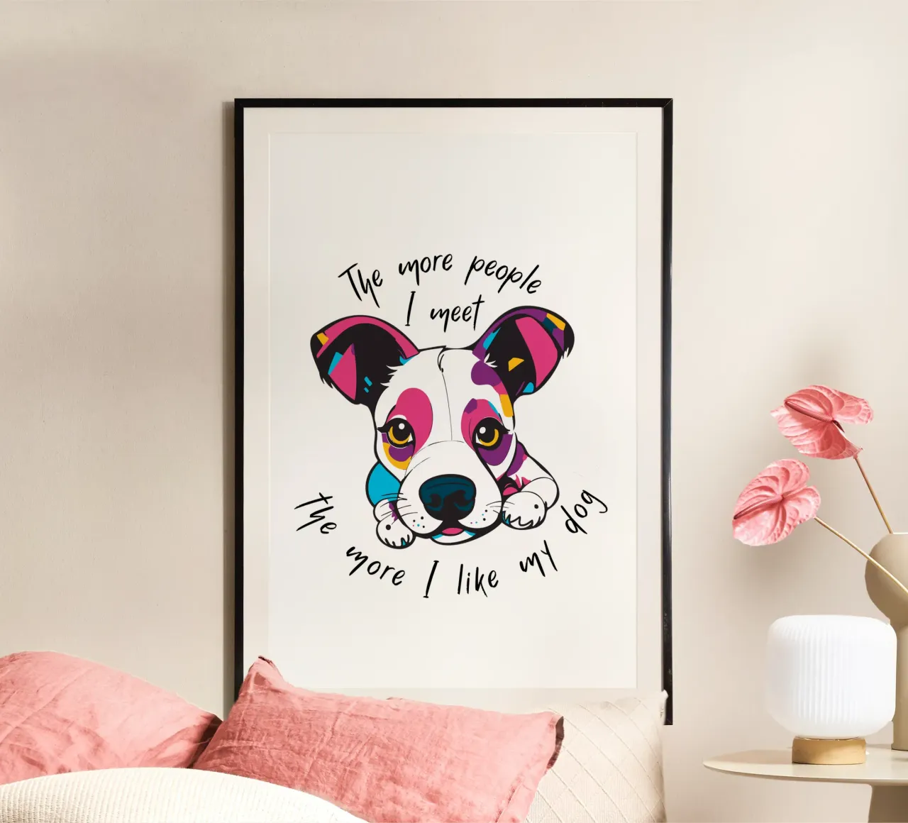 Più persone incontro e più mi piace il mio cane carta hahnemühle da xotiko