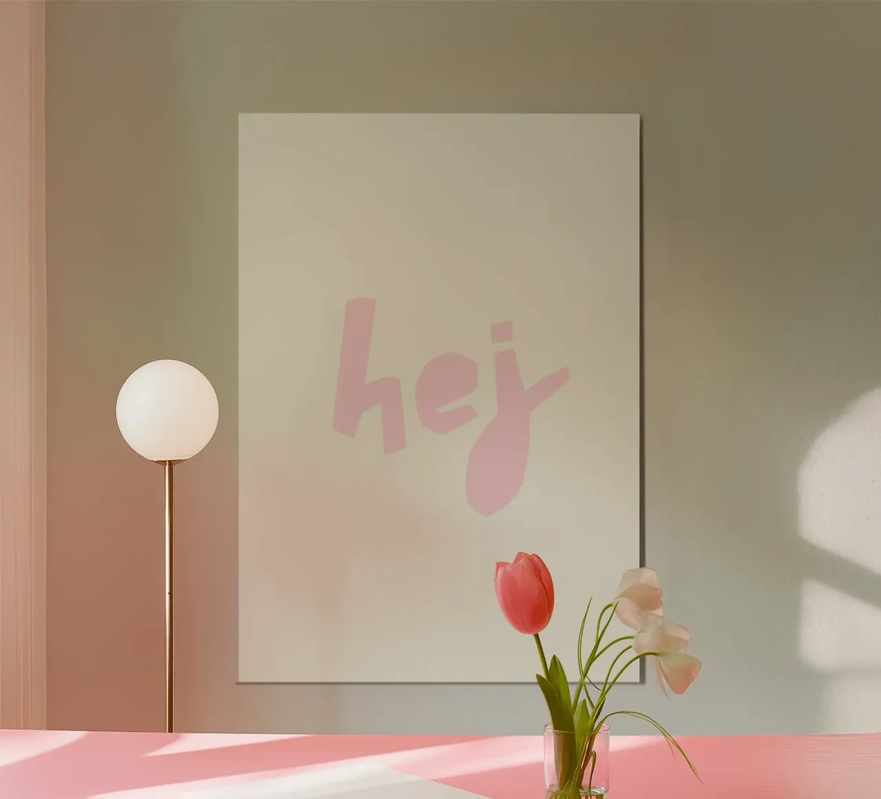 hej poster da PurePeachCleanLine