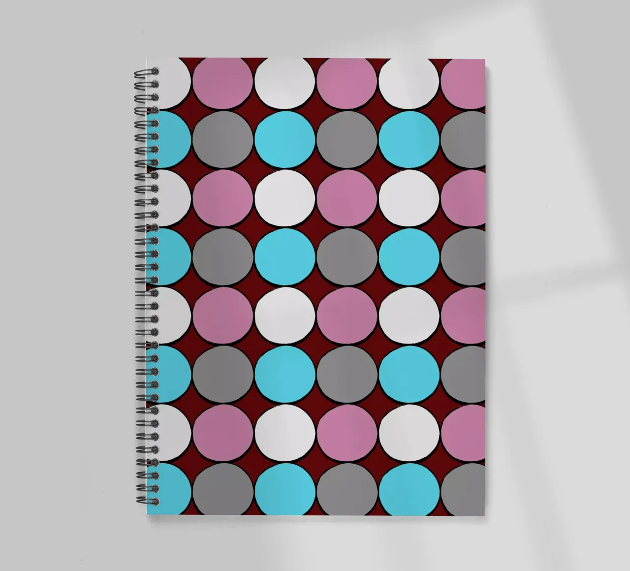 retro polka dot design spiral notebook by good-vibes