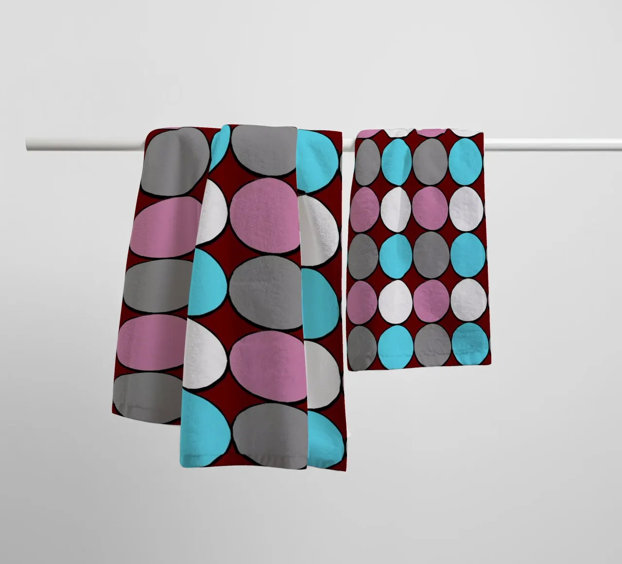 retro polka dot design asciugamano da bagno da good-vibes