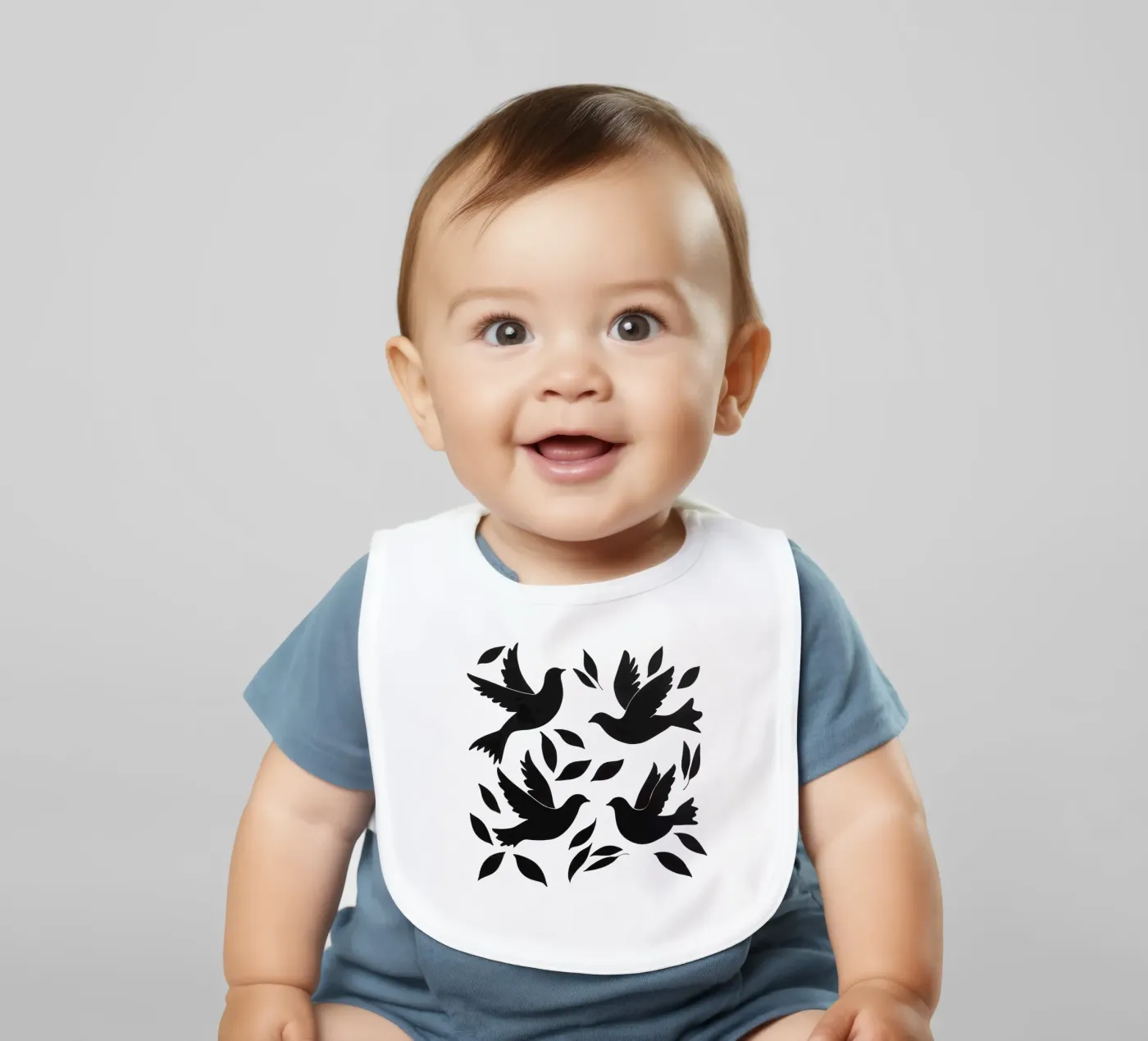 Peace Doves Design Pattern Babylätzchen von Autofocus