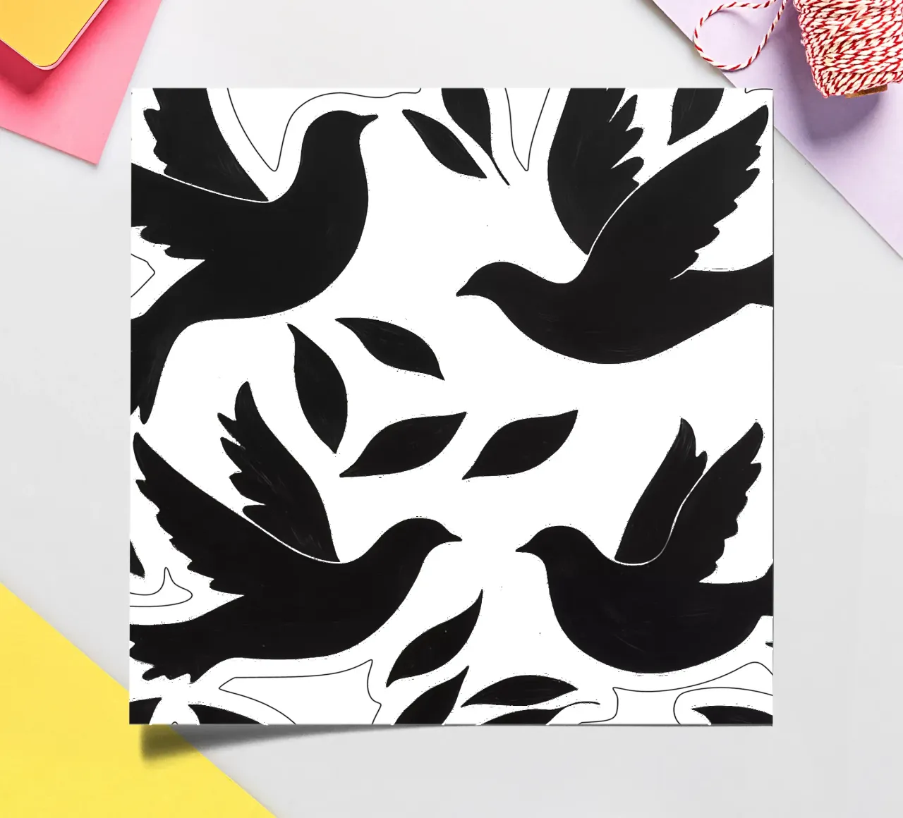 Friedens-Tauben Design Pattern Stickerbogen von Autofocus