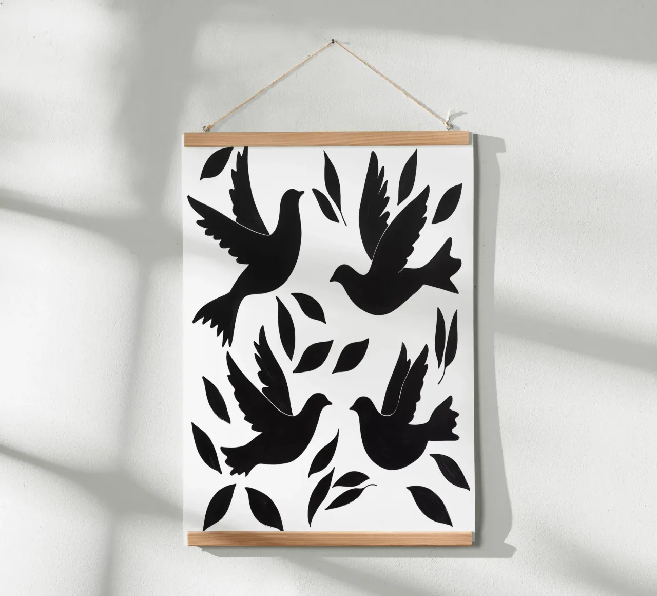 Peace Doves Design Pattern poster by Autofocus