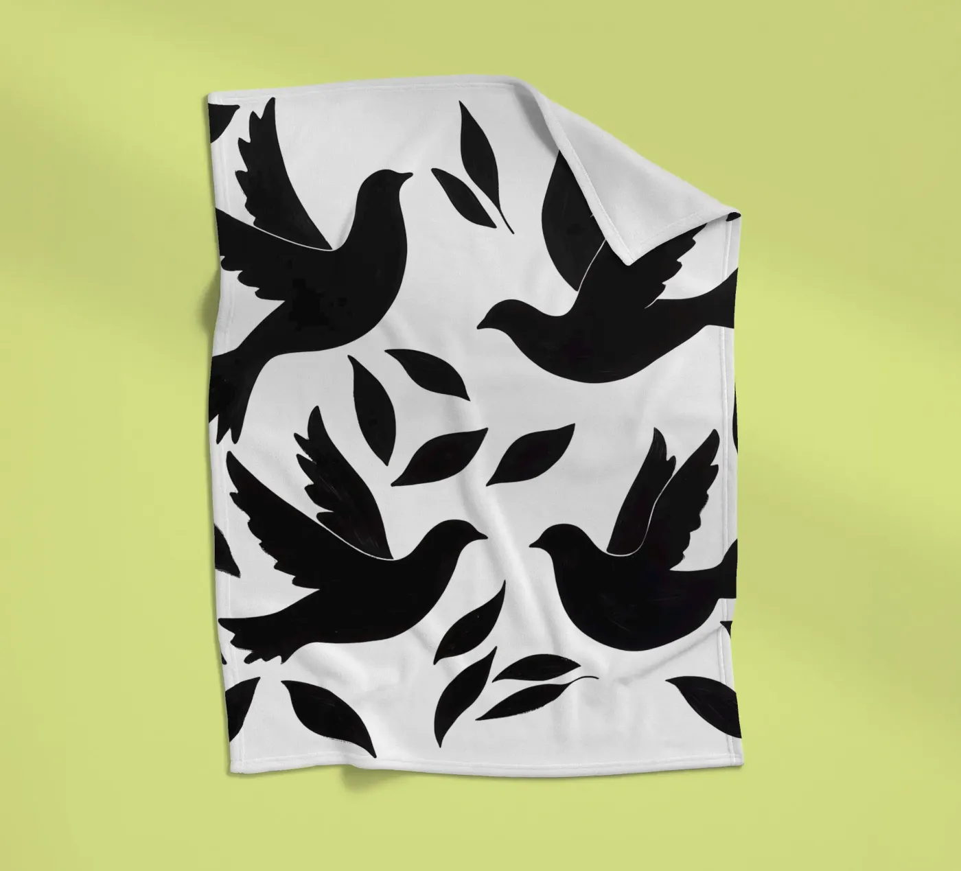 Peace Doves Design Pattern fleece blanket by Autofocus