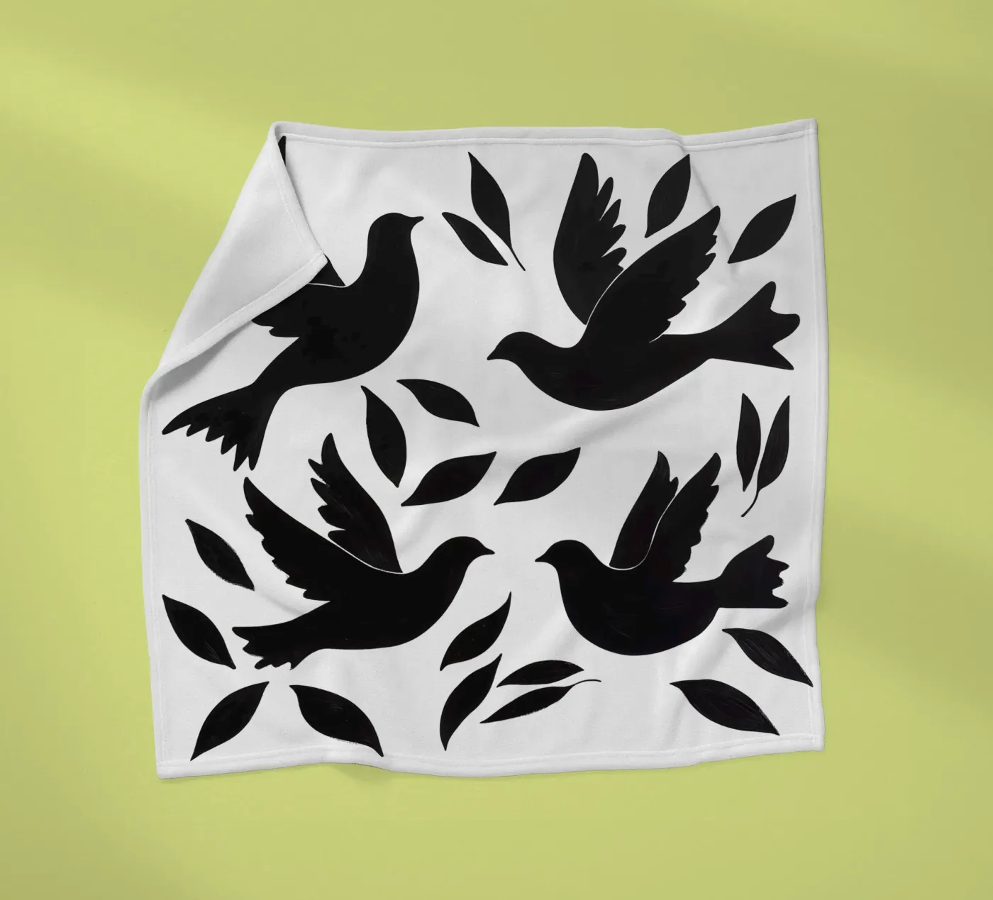 Peace Doves Design Pattern fleece blanket by Autofocus