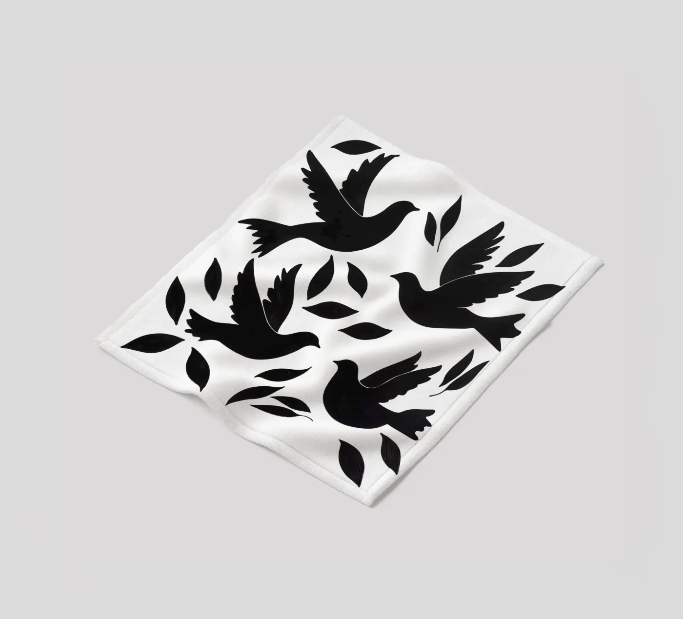 Peace Doves Design Pattern fleece blanket by Autofocus