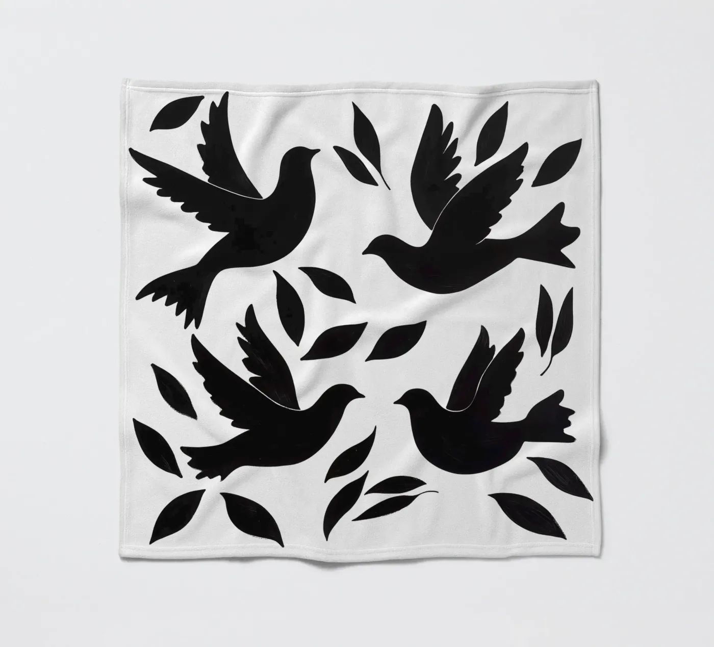 Peace Doves Design Pattern fleece blanket by Autofocus