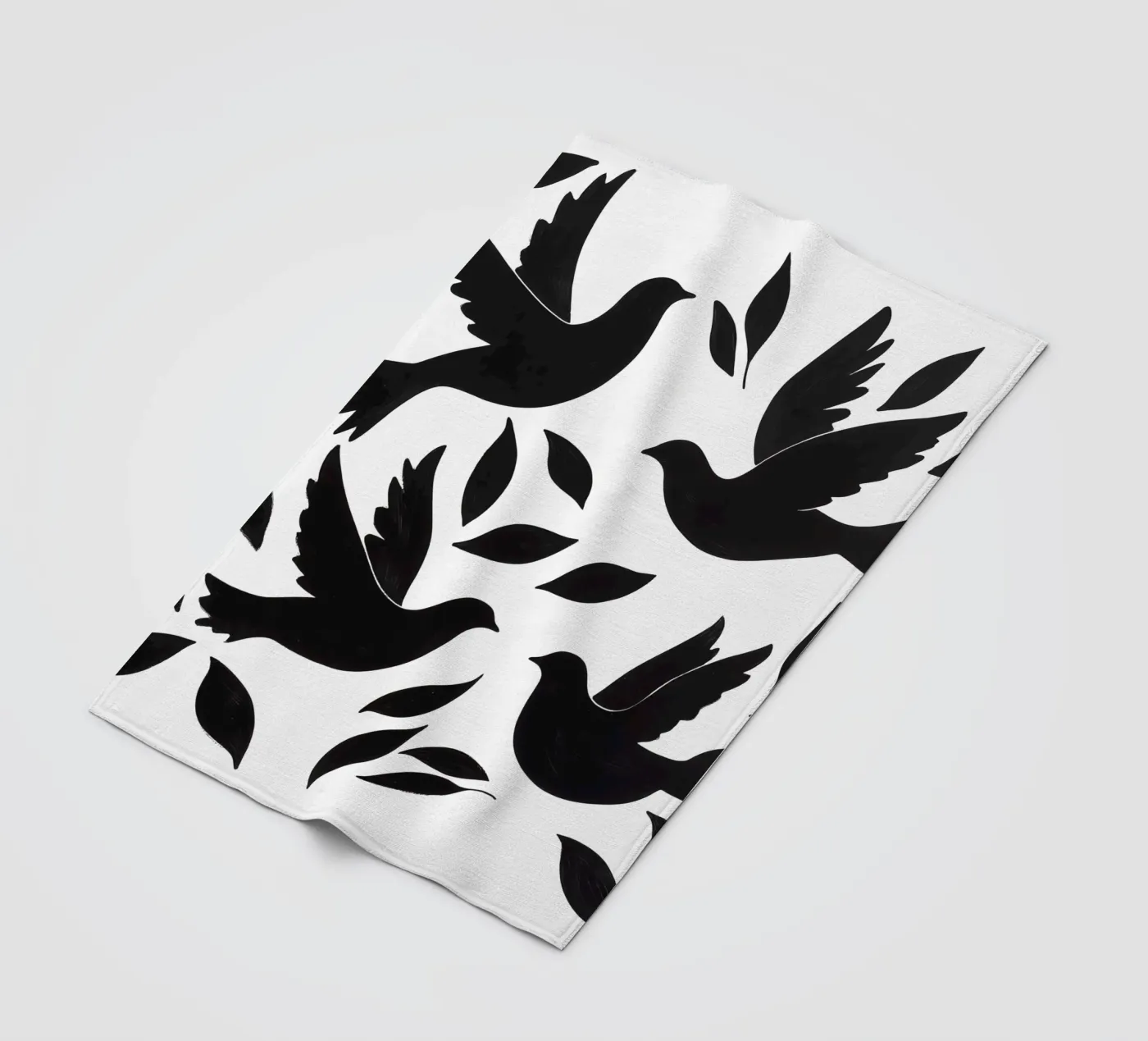 Peace Doves Design Pattern fleece blanket by Autofocus