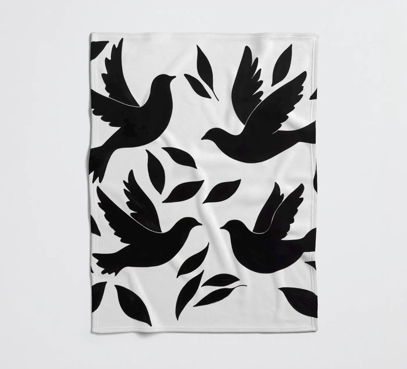 Peace Doves Design Pattern fleece blanket by Autofocus