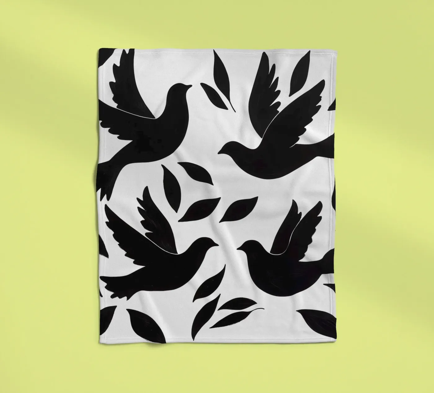 Peace Doves Design Pattern fleece blanket by Autofocus