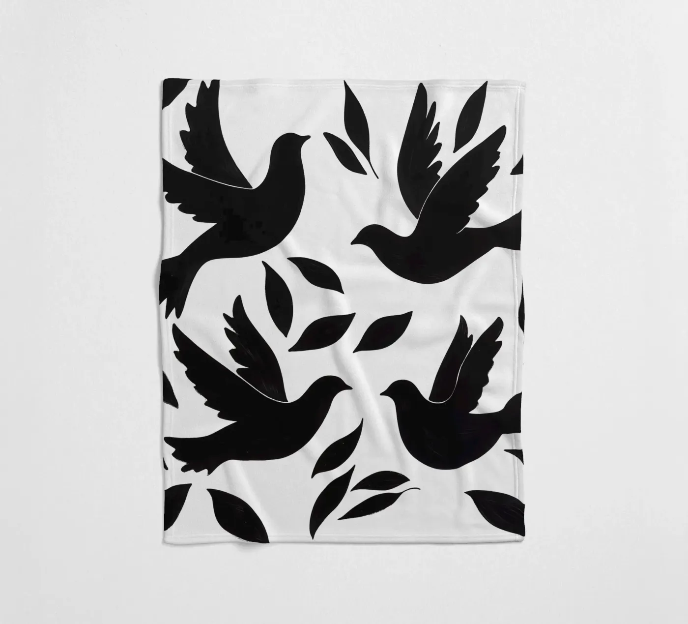 Peace Doves Design Pattern fleece blanket by Autofocus