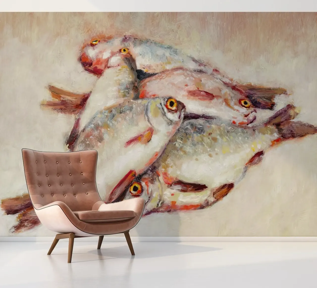 Dode vis fotobehang van Monillustrations