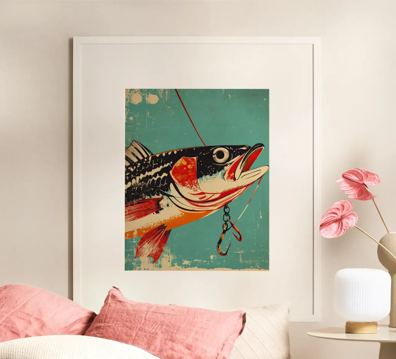 Fish Bait poster by Monillustrations