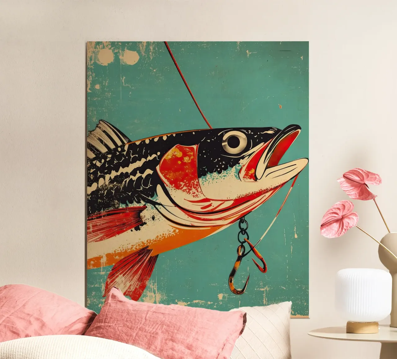 Fish Bait poster by Monillustrations
