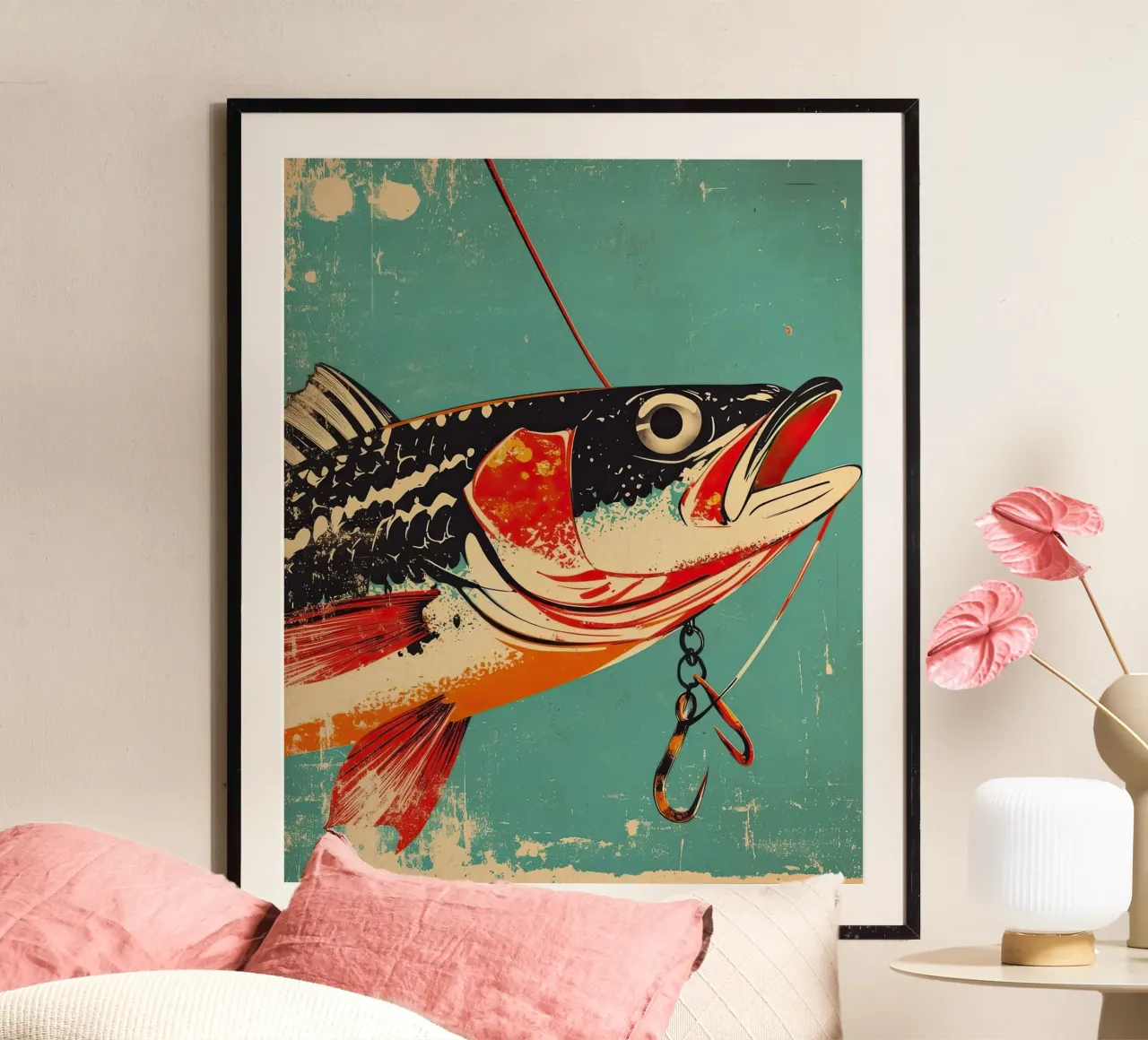 Fish Bait poster by Monillustrations