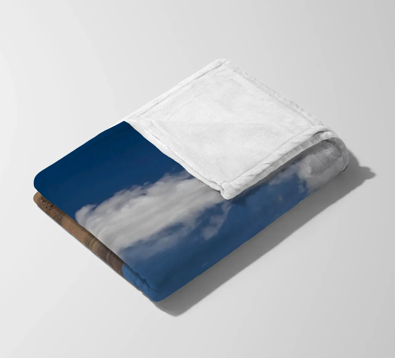Clouds over Desert fleece blanket by Alexey