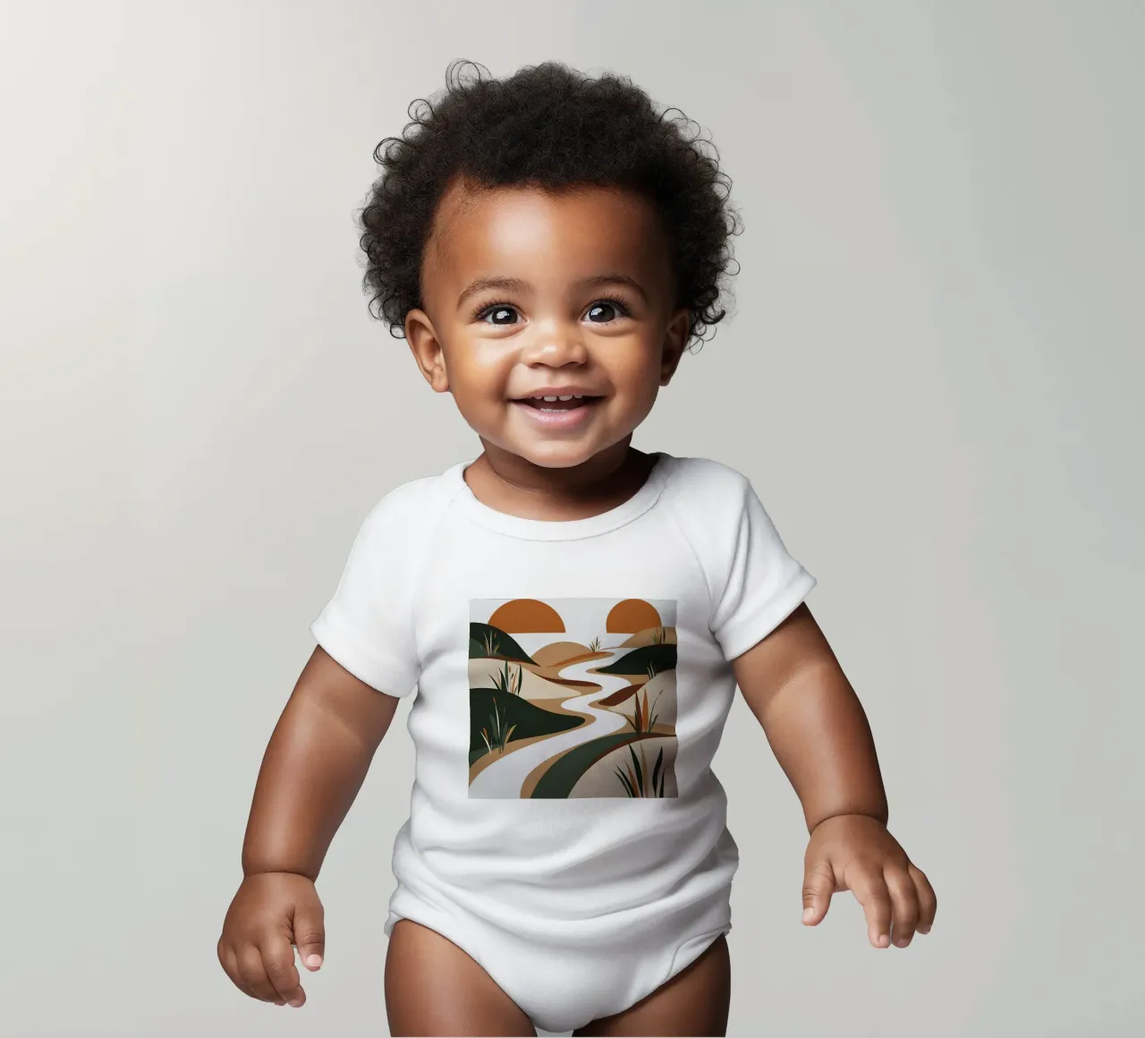 Serene zonsondergang babyrompertje korte mouwen van Artistic-shop