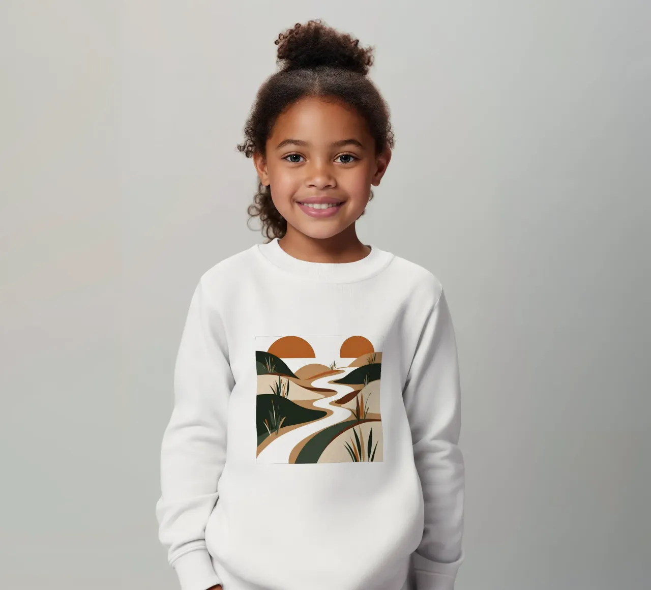 Sereno fiume Sunset felpa bambino da Artistic-shop