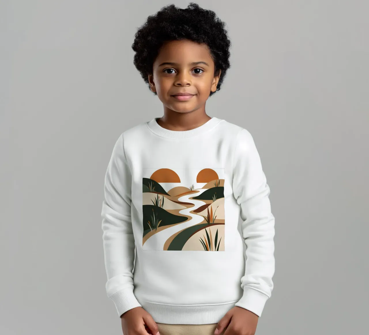 Sereno fiume Sunset felpa bambino da Artistic-shop