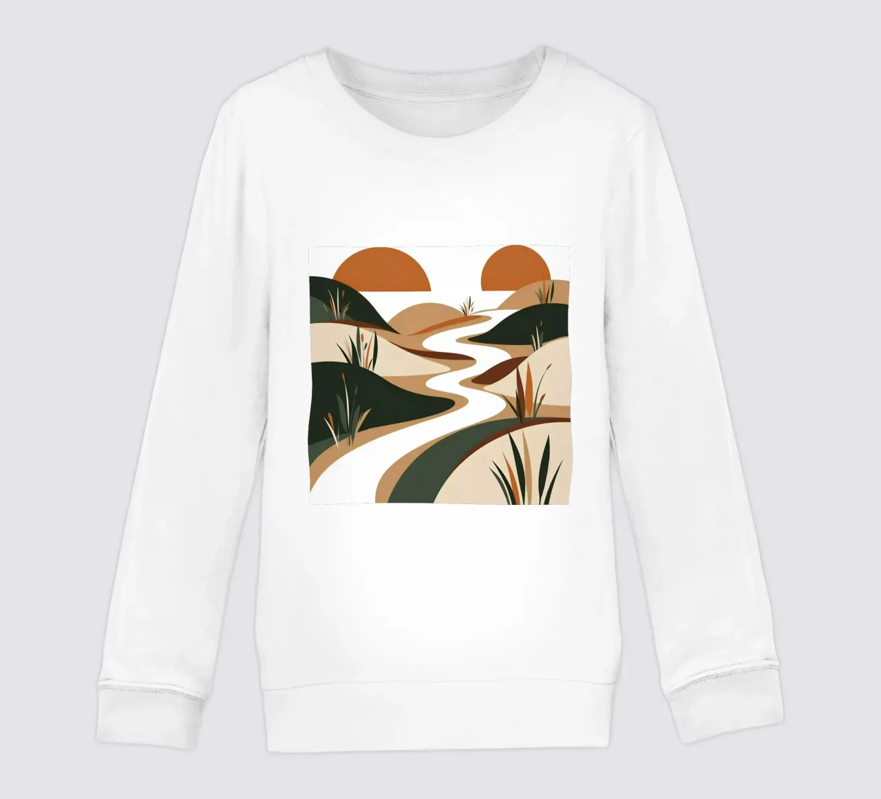 Sereno fiume Sunset felpa bambino da Artistic-shop