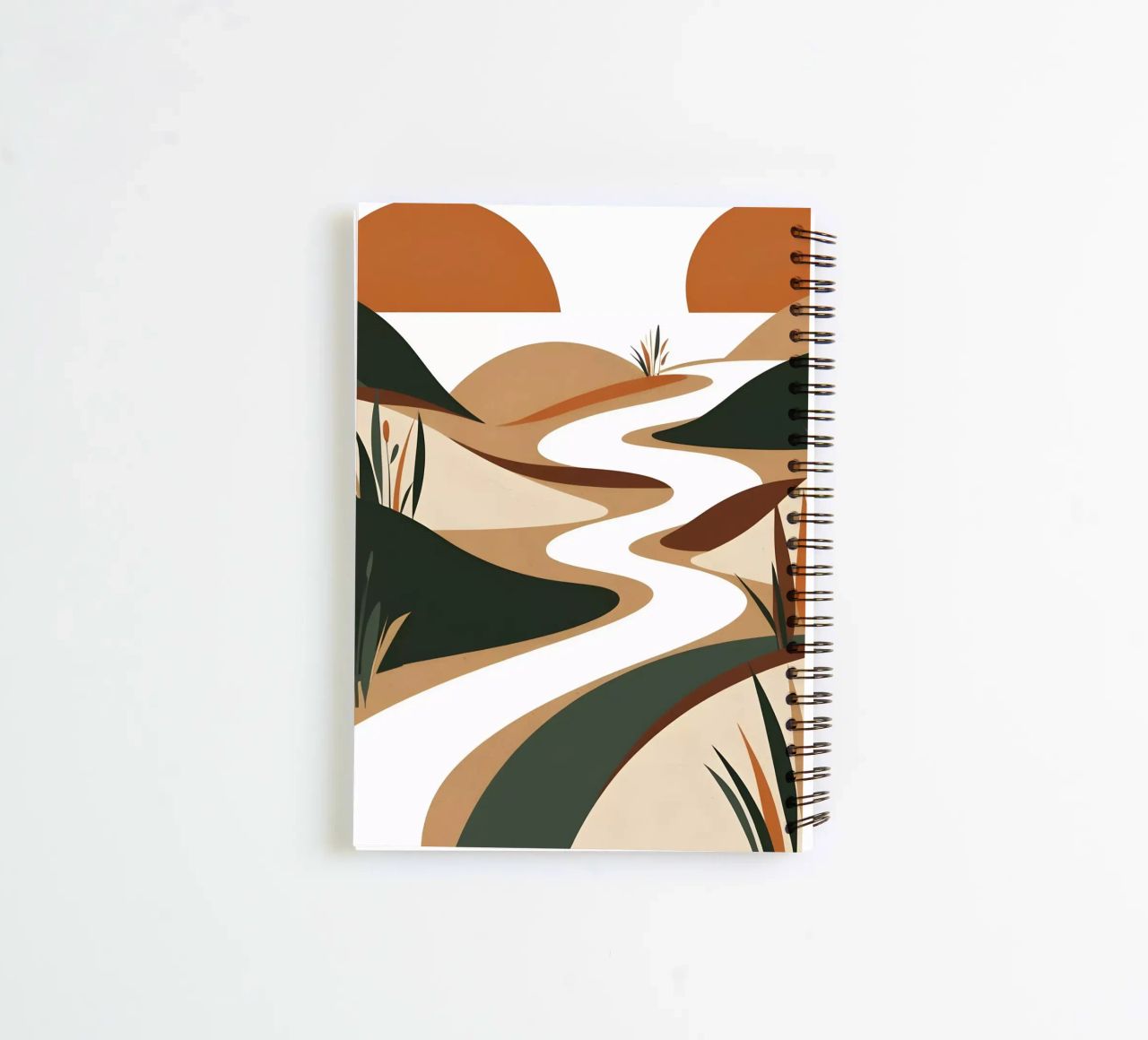 Sereno Sunset River cuaderno de espiral de Artistic-shop