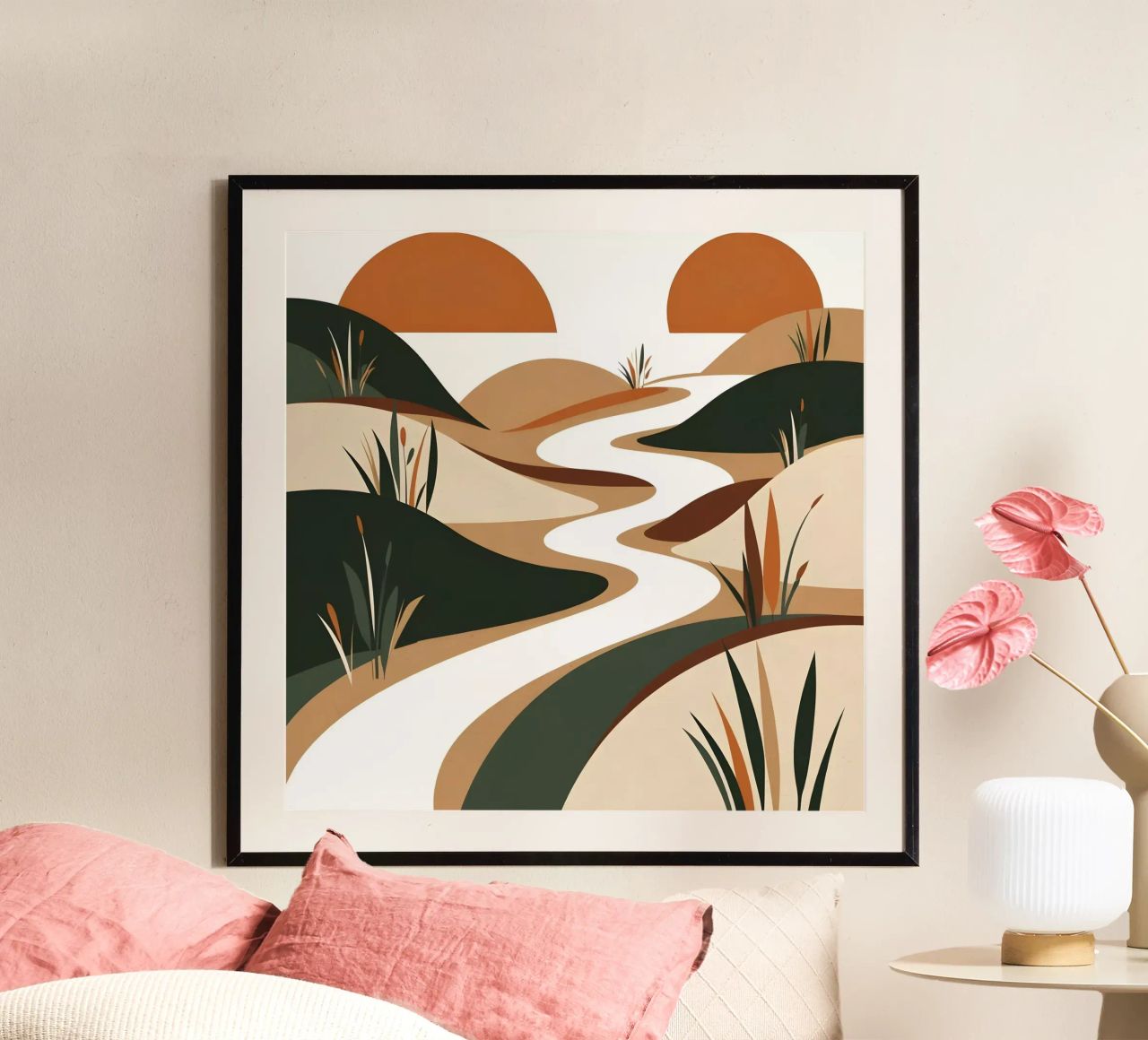 Serene Sunset River poster by Artistic-shop