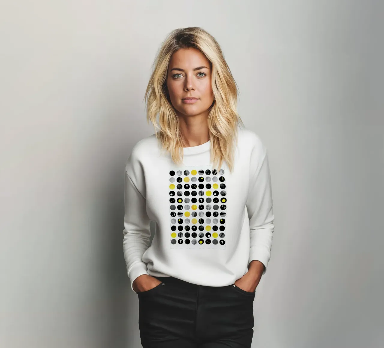 Yellow and Black sweatshirt van Elisabeth Fredriksson