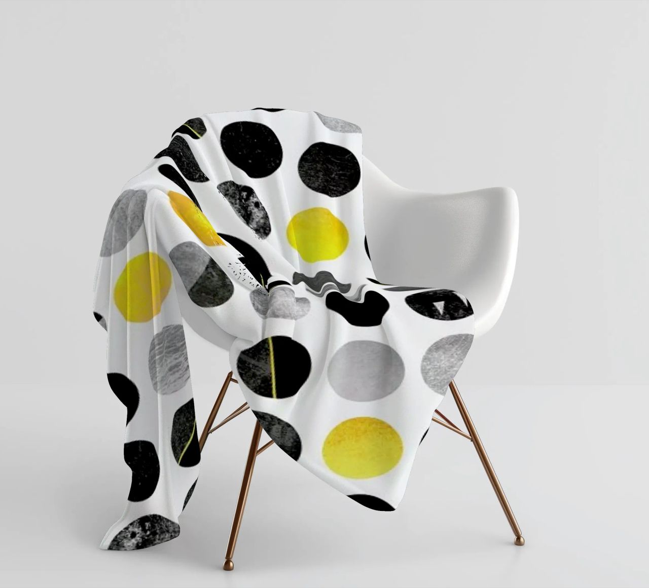 Yellow and Black coperta in pile da Elisabeth Fredriksson