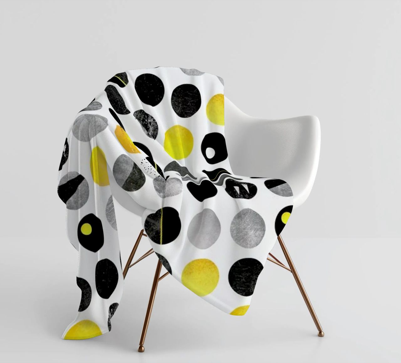 Yellow and Black coperta in pile da Elisabeth Fredriksson