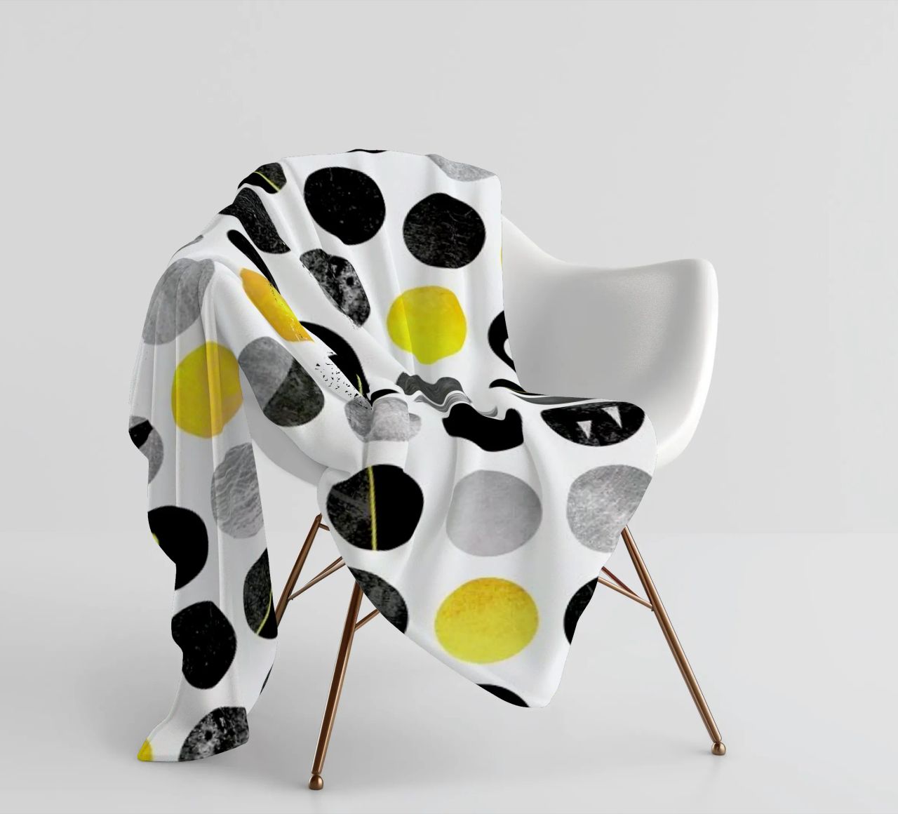 Yellow and Black coperta in pile da Elisabeth Fredriksson