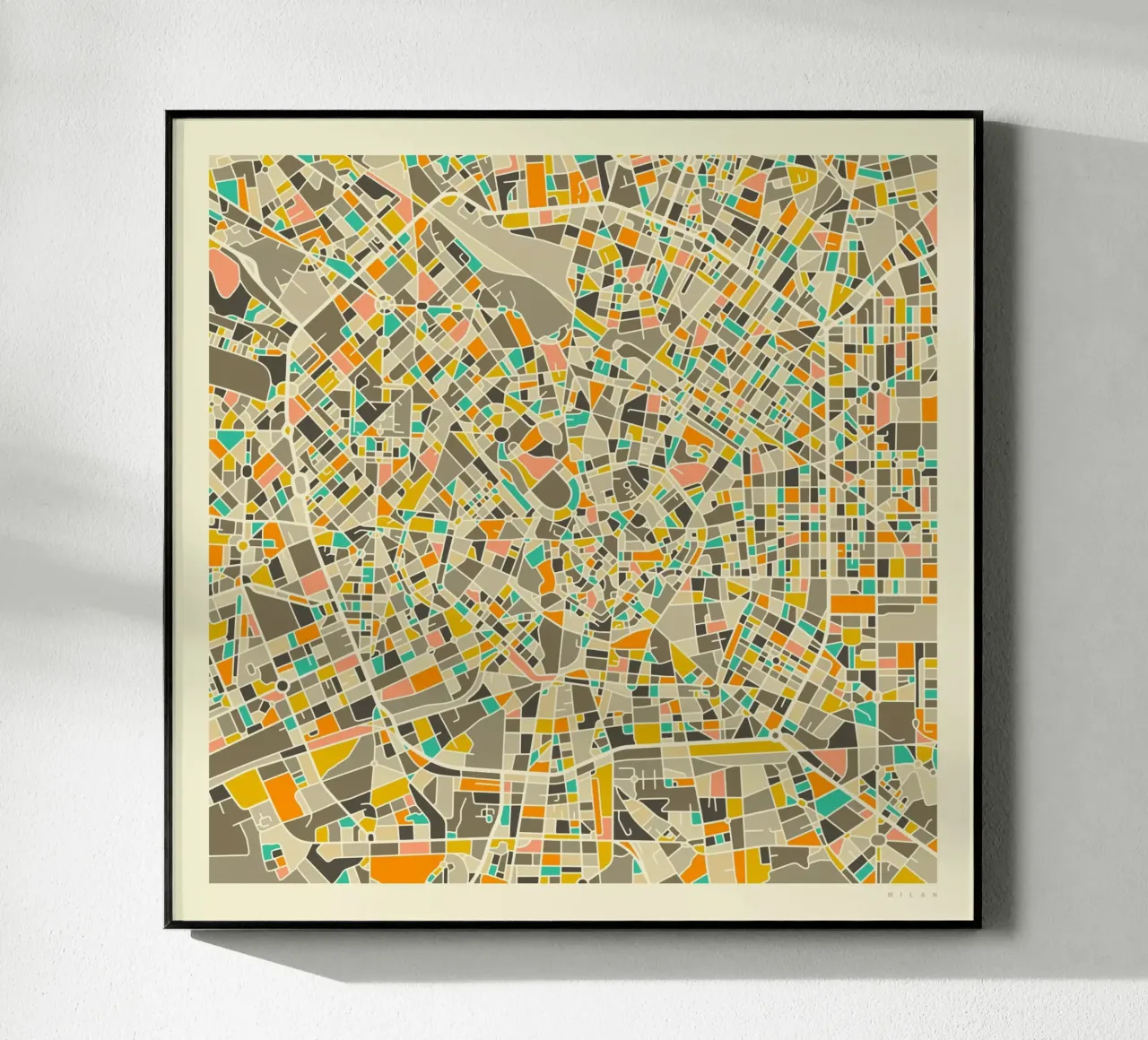 Milan Map plexiglass da Jazzberry Blue