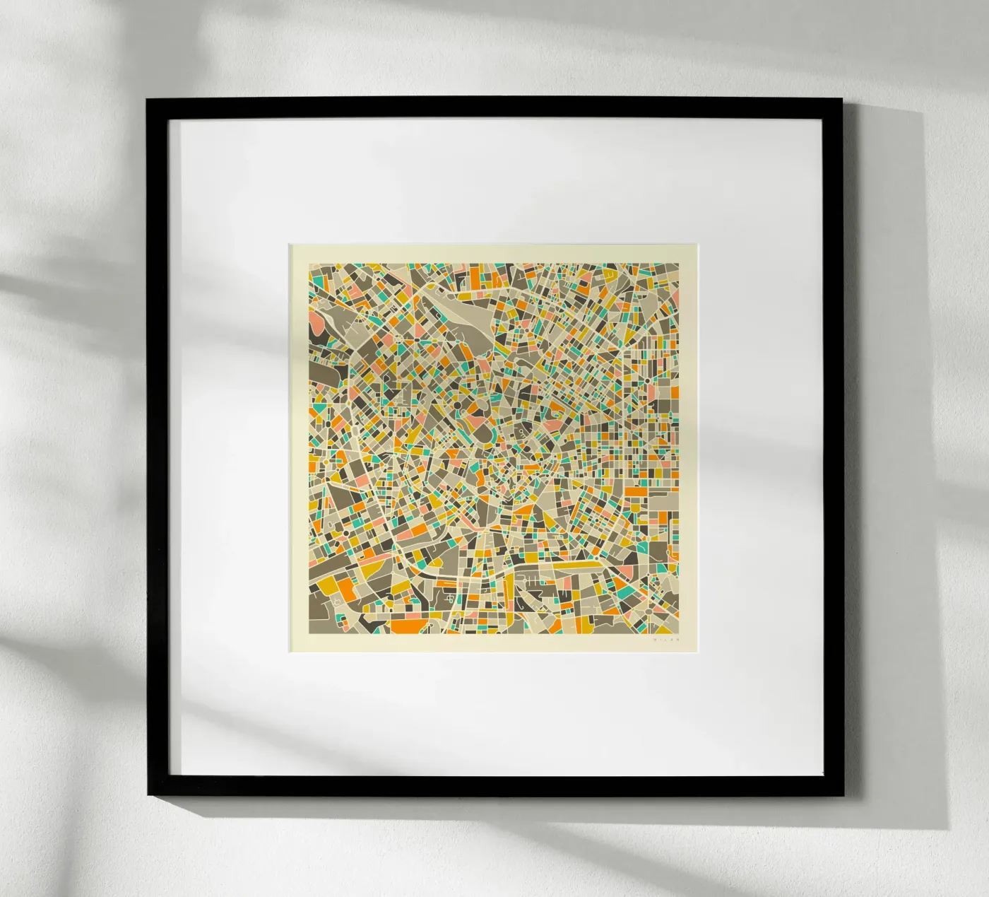 Milan Map poster da Jazzberry Blue