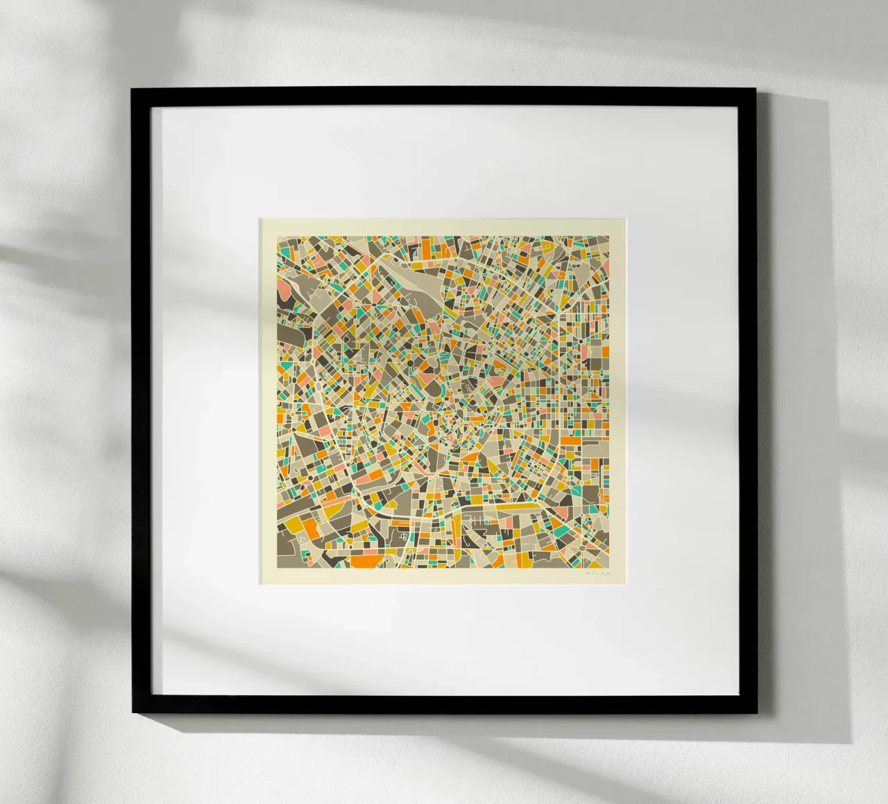 Milan Map poster da Jazzberry Blue