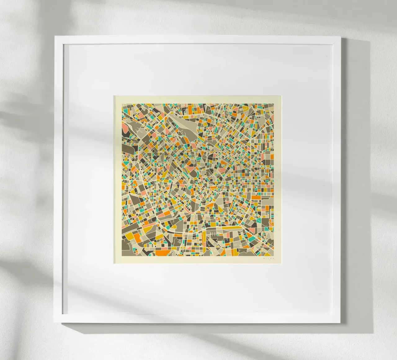 Milan Map poster da Jazzberry Blue