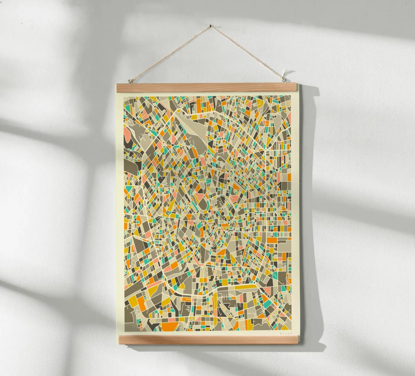 Milan Map poster da Jazzberry Blue