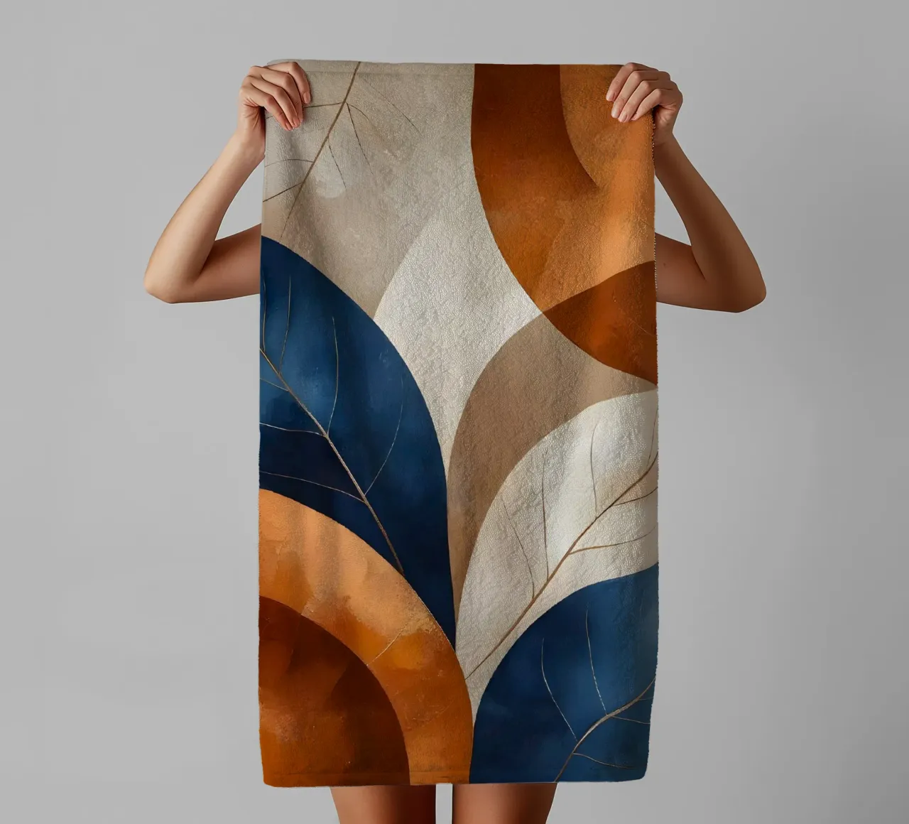 Autumnal Abstract: Nature's Embrace towel by Artistic-shop