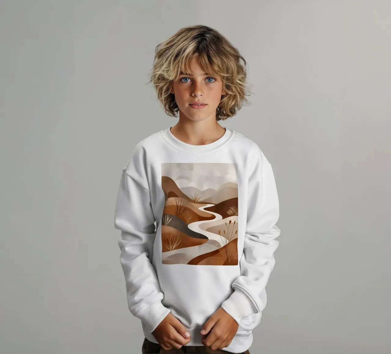 Un sereno sentiero nel deserto felpa bambino da Artistic-shop