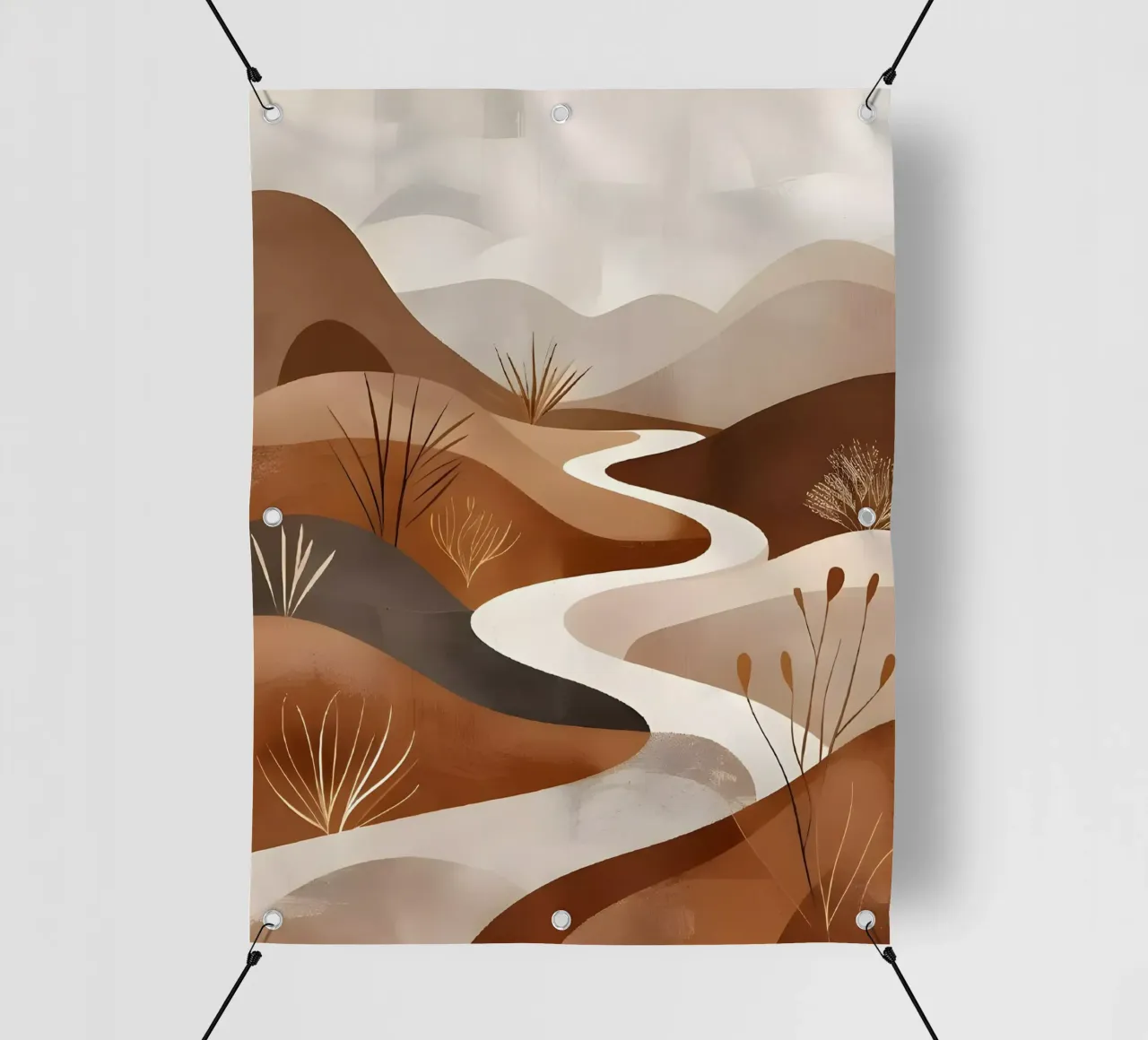 Un sereno sentiero nel deserto telo in pvc da Artistic-shop