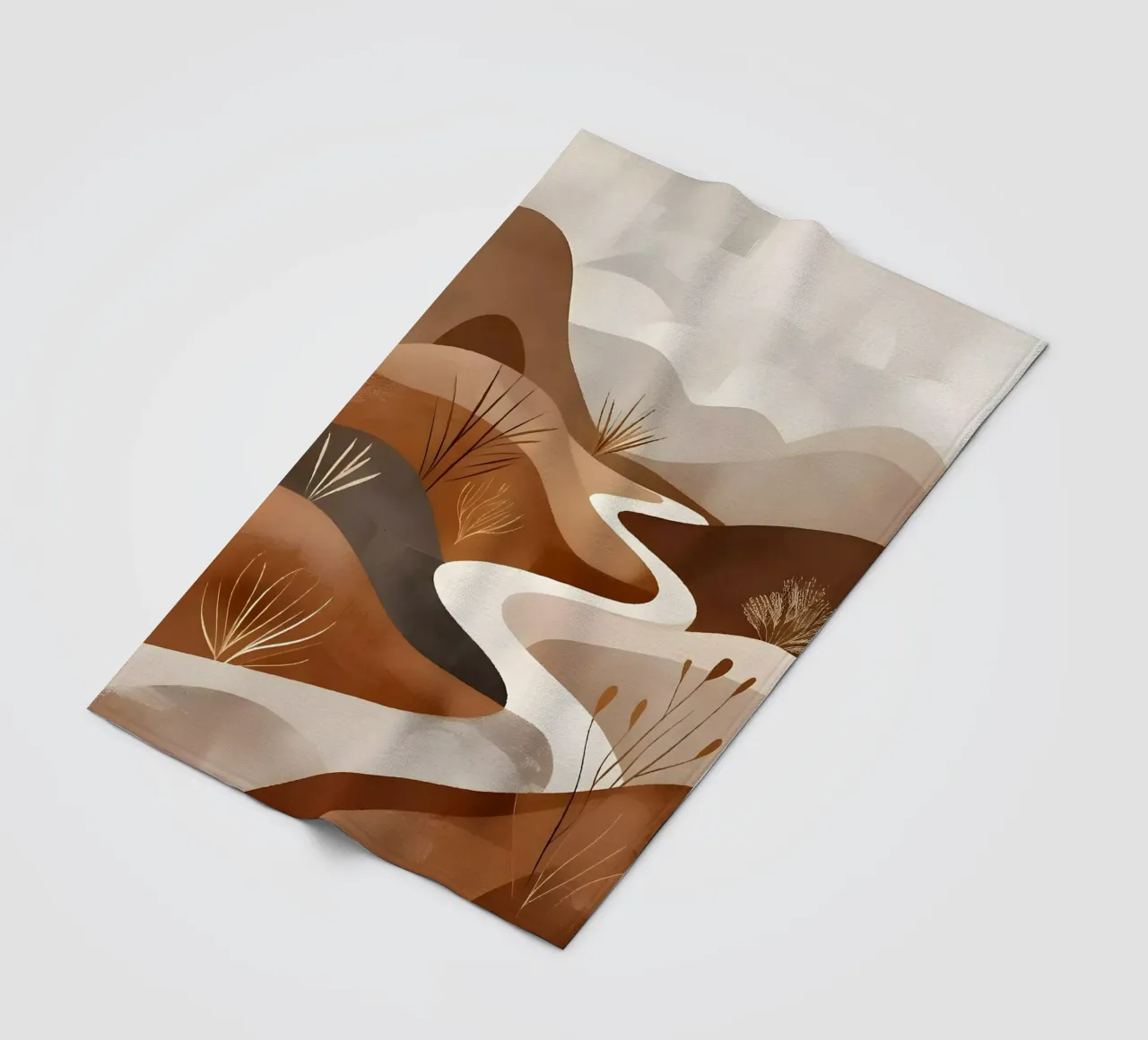 Serene Desert Path fleece blanket by Artistic-shop